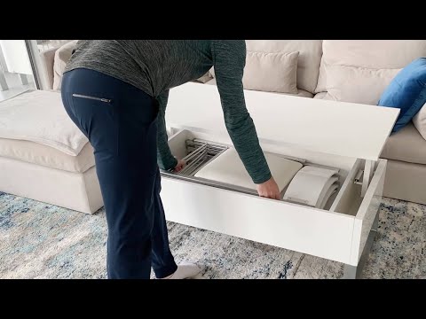 Space Saving Hack - Hide 4 Chairs Inside a Coffee Table | Expand Furniture