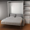 MurphySofa-Clean-wall-bed-open-with-60cm-side-shelving-in-gloss-white