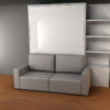 MurphySofa-Clean-wall-bed-with-60cm-side-shelving-in-gloss-white