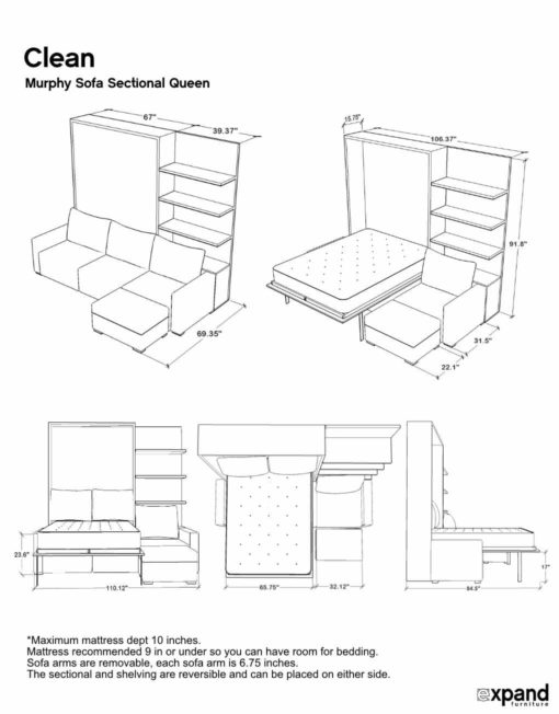 Murphysofa sectional CLEAN dimension sheet