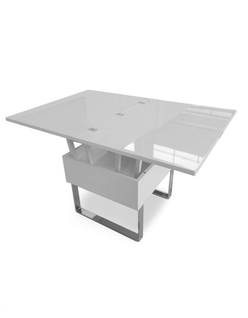 Space-Saving-lifting-coffee-table-in-glossy-white-with-chrome-legs