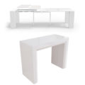 Junior Giant Expandable Console Transforming Table in Glossy White extending