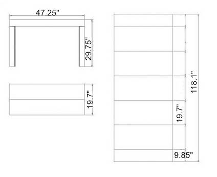 Tiny Titan extra large expanding table for space saving with big dinner table option