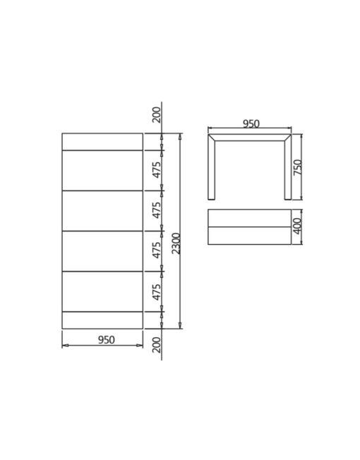 Dimensions for junior giant edge