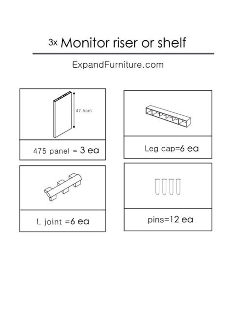 3-Monitor-riser-or-simple-shelf-parts