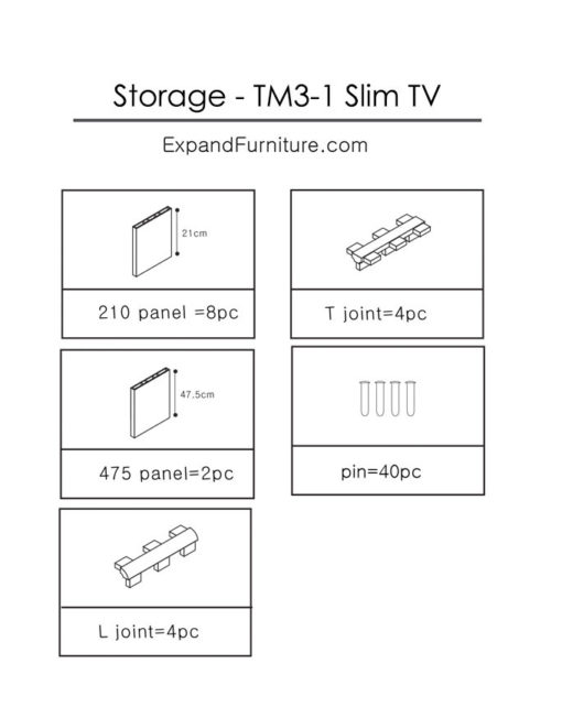 Storage-TM3-1-Slim-tv-stand-parts