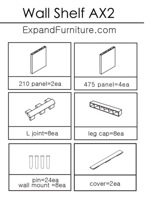 Wall-Shelf-AX2-parts