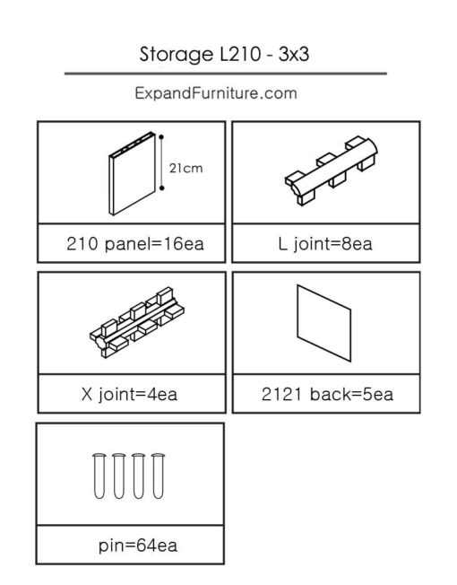 X-210-3x3cb-parts