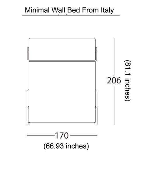 Minimal-murphy Bed-from-Italy-dimensions