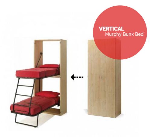 Beautiful Design of Vertical Murphy Bunk Beds