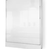 Hover Double taller sleep height white gloss wall bed easy lift murphy bed