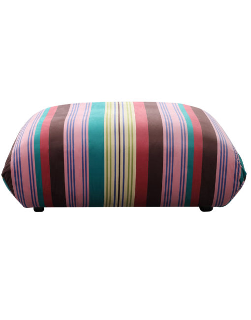 Basso colorful striped ottoman designer bubble sofa module from front