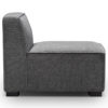 Soft Cube Modern grey sofa - Modular single Seat Module from side