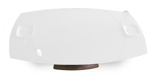 Baobab white oval extending glass kitchen table open