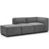 Soft Cube Contemporary Sofa 3 seats - Square Modular grey sofa
