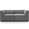 The Soft Cube Love Seat 2 person Sofa - grey square sofa modular design