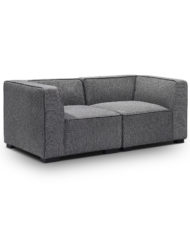 The Soft Cube Love Seat 2 person Sofa - grey square sofa modular design face