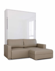 MurphySofa-Minima-in-white-glosss-with-Taupe-eco-faux-leather