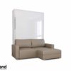 MurphySofa-Minima-in-white-glosss-with-Taupe-eco-faux-leather