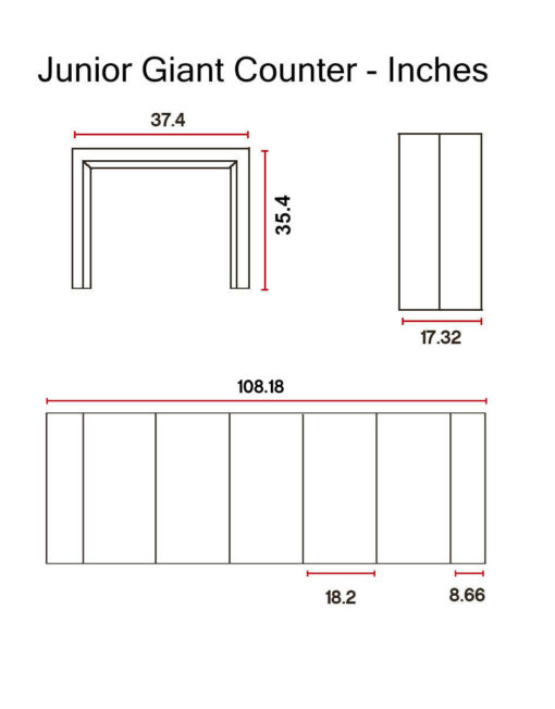 Junior-Giant Revolution - counter height -Dimensions-in-Inches