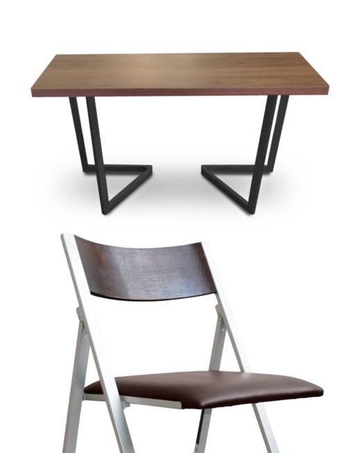 Flip-console-dining-set-chocolate-walnut-with-black-legs-and-walnut-nano-chairs