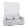 MurphySofa-Adagio-2-seat-Sofa-luxury-soft-sofa-wall-bed-in-white-matte-finish-with-grey-sofa