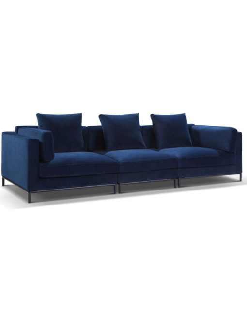 Designer Modern Navy blue wide sofa for luxury comfort - Migliore Modular sofa