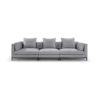 Mid century modern wide sofa for comfort and lounging sofa in grey migliore