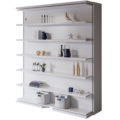 Compatto LMG revolving Shelf wall bed in Bianco white with decorative shelving