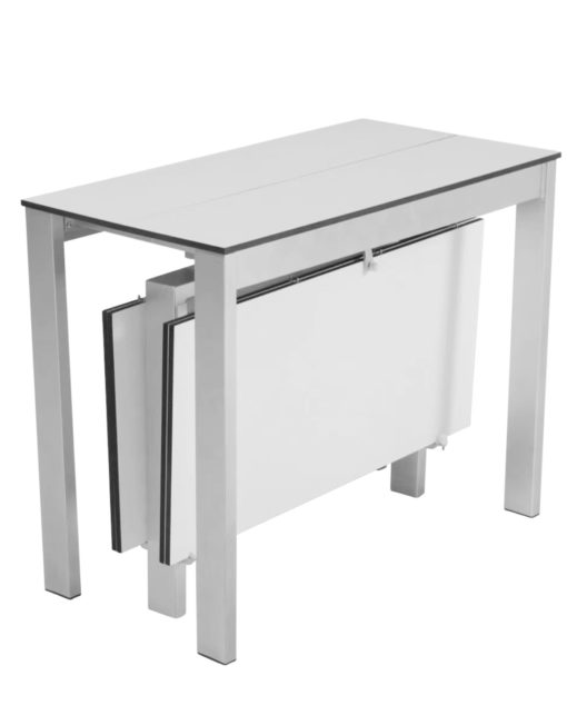 Outdoor Gigante Transformer Table - weatherproof extending table in white