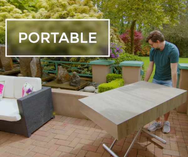 Outdoor box coffee table can move on wheels