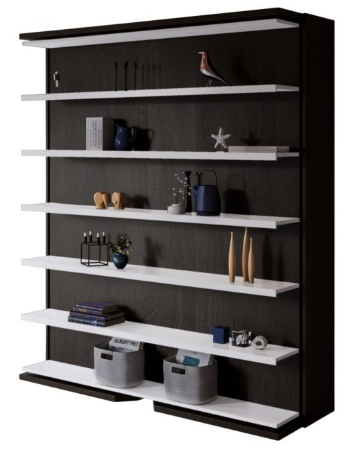 Compatto shelf mode b6 wenge base with b1 bianco shelves