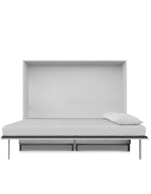 Horizontal Double Migliore Murphy Bed with Couch with open bed