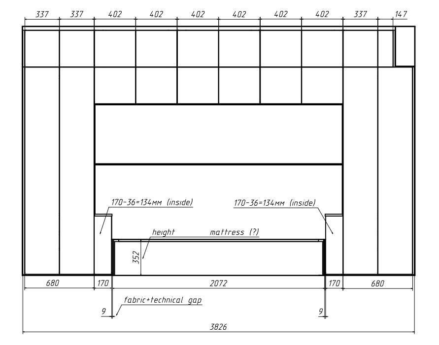 Drawing for the overall design