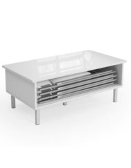 Cache White gloss Storage table for Folding chairs or Extensions